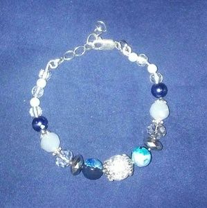 Glass beaded bracelet